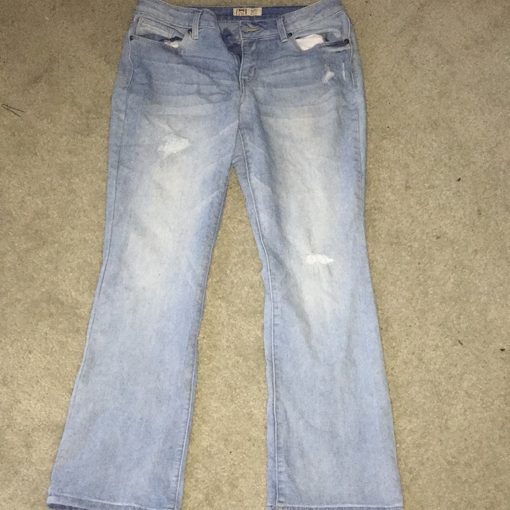 light blue jeans